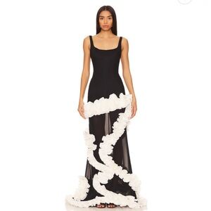 Wisteria Gown in Black & White - NBD